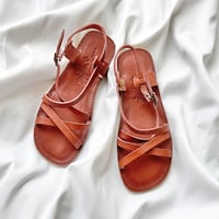 light brown leather sandals 26cm