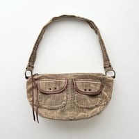 beige corduroy shoulder bag