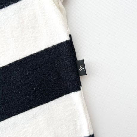 agnes b. white×black striped tank top