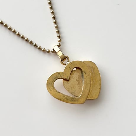 courreges gold heart pearl necklace