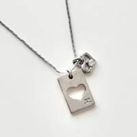 courreges heart plate necklace