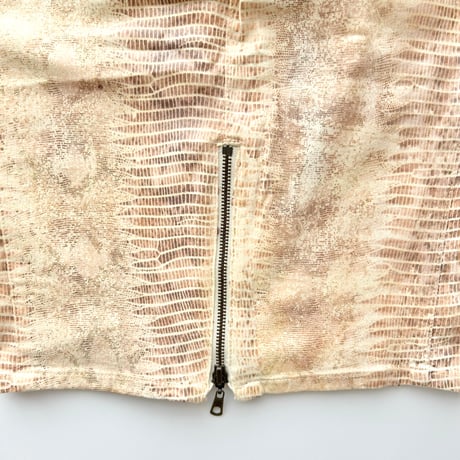 GUESS python leather dual zip skirt