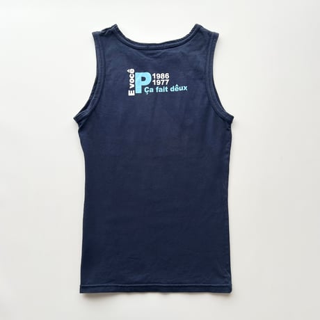navy printed tank top