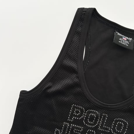 Ralph Lauren black×white mesh tank top