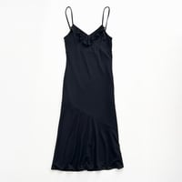MORGAN black frill camisole dress