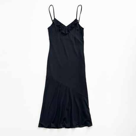 MORGAN black frill camisole dress