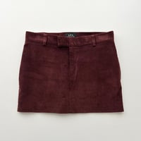 A.P.C. red brown corduroy mini skirt