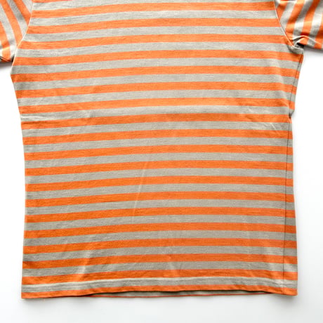 agnes b. orange×beige striped T-shirts