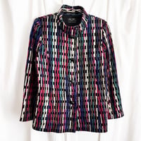 multi color black jacket