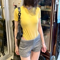 FENDI yellow logo body suit