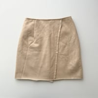 light beige mouton mini skirt