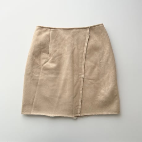 light beige mouton mini skirt