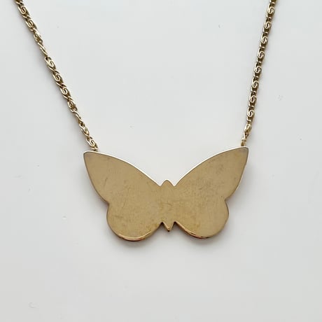 gold butterfly long necklace