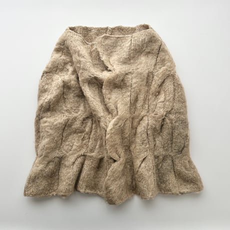 beige knit poncho