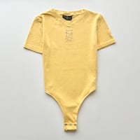 FENDI yellow logo body suit