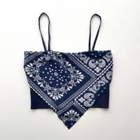 navy paisley cropped camisole
