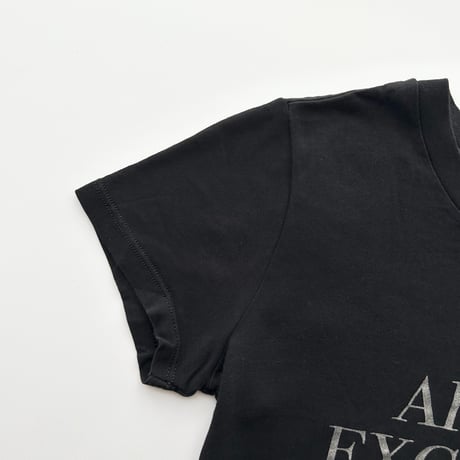ARMANI black×silver heart logo printed T-shirts