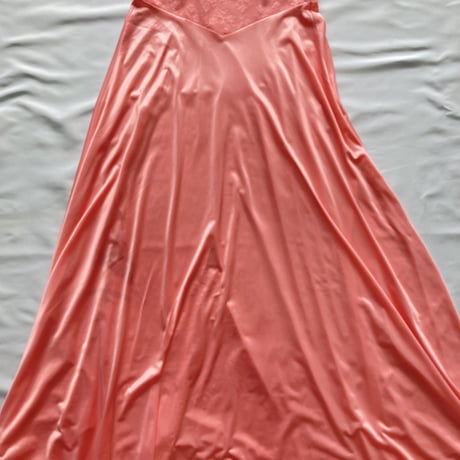 made in USA / vintage satin long one-piece