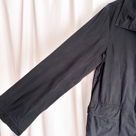 DKNY black cotton designed coat