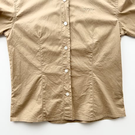 DKNY khaki logo compact shirt