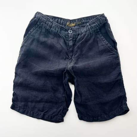 made in Belgium / dark navy washed half pants