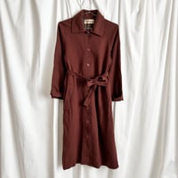 red brown waist mark coat
