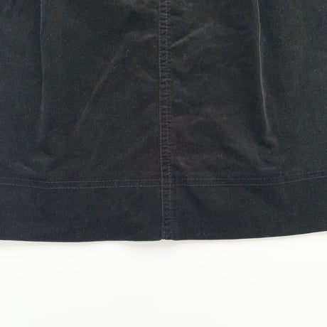 black corduroy tuck skirt