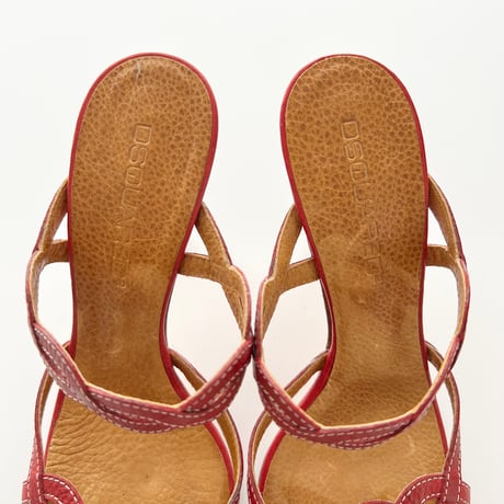 DSQUARED2 red twist sandals 24.5cm
