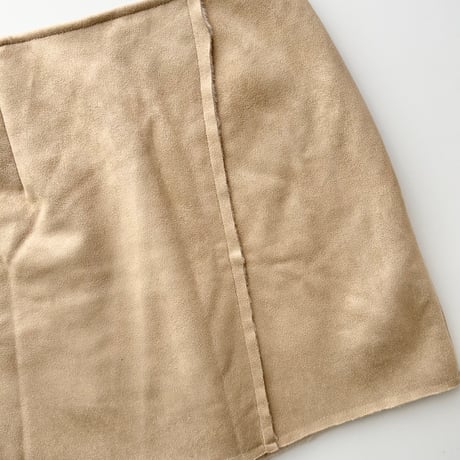 light beige mouton mini skirt
