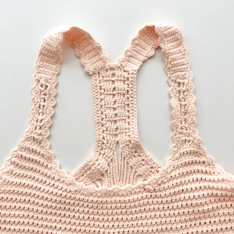 GUESS pink crochet sleeveless tops