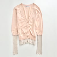 Chloe pink layered design cardigan