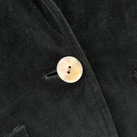 black shell button velours jacket