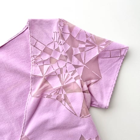 VERSACE purple sheer designed T-shirts