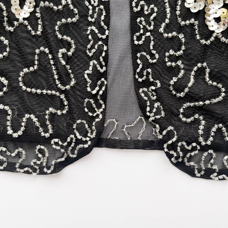 black bijou see-through cardigan