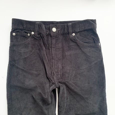 black corduroy straight pants