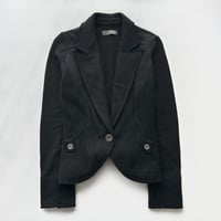 black lame sweat jacket