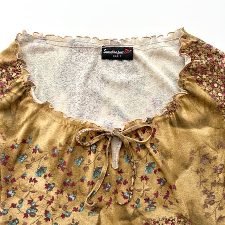 made in France / flower tulle tunic