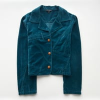 made in Italy / blue designed velour jacket