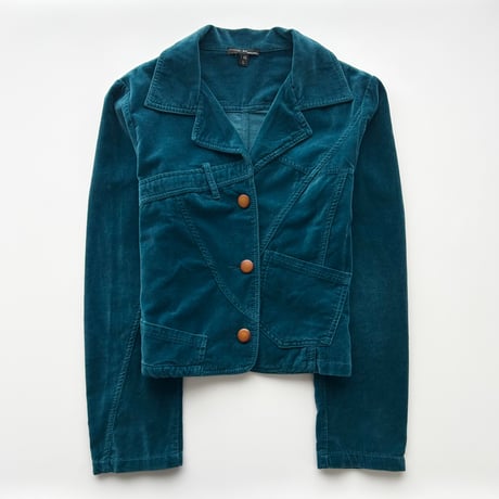 made in Italy / blue designed velour jacket