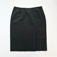 VERSACE black striped slit middle skirt