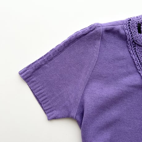 courreges purple knit designed tops