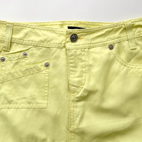 VERSACE yellow zip pleats tight skirt