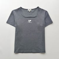 courreges navy logo T-shirts