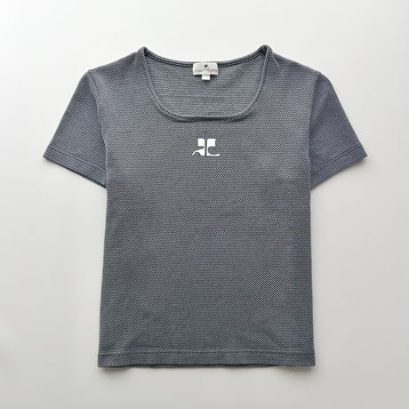 courreges navy logo T-shirts
