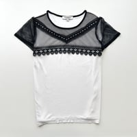 MORGAN lace tulle T-shirts