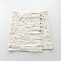Burberry white designed wrap mini skirt