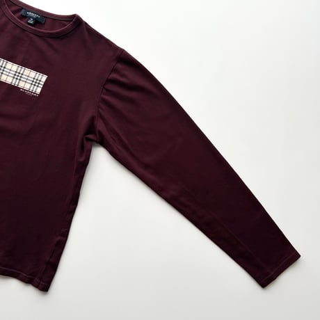 Burberry red brown logo printed tops