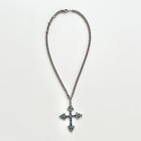 rhinestone cross chain necklace