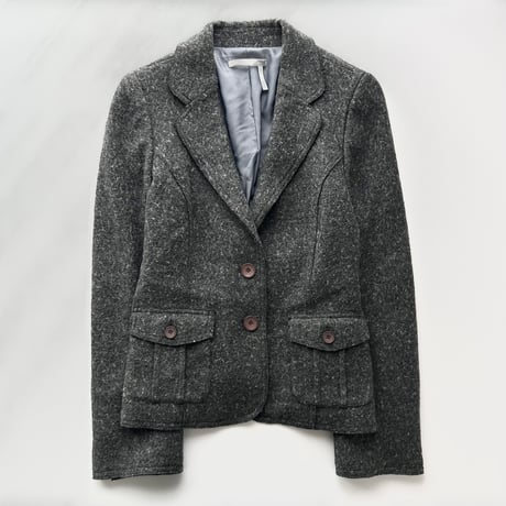 dark gray tailored jacket