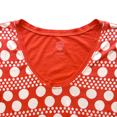 TORY BURCH red×white dot T-shirts